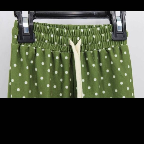 Sweet Honey Army Green White Polka Dot Pajama Set Size 12m Button Front.... - Picture 6 of 12